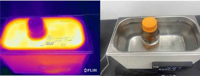 heatmap of water bath